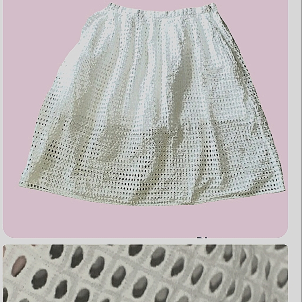 - MICHAEL KORS WHITE EYELET SKIRT